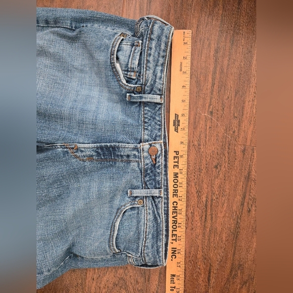 Levis 345 Jeans Blue Denim Medium Wash  Womens Size 12 Short Low Boot Cut - Picture 7 of 7